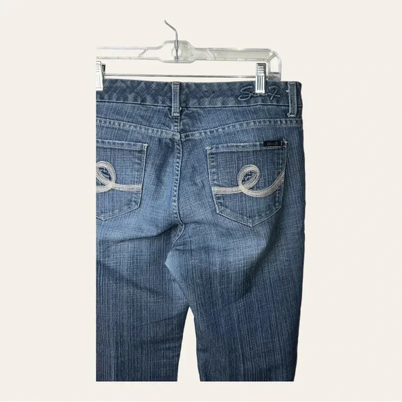 0731. SEVEN 7 DENIM JEANS SIZE 10 MEDIUM WASH IN COLOR - Picture 12 of 15